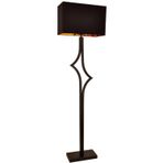 Avonni LM-9148-1BSY Siyah Boya Lambader E27 Metal Kumaş H: 155 cm, WxD: 42x22 cm