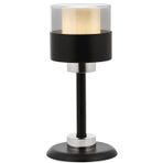 Avonni ML-4288-1BSY Siyah Boya Masa Lambası E27 Metal Cam H: 36 cm, Ø: 16 cm
