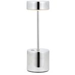 Avonni ML-64003-K Krom Kaplama Masa Lambası LED Metal Pleksi H: 28 cm, Ø: 9 cm