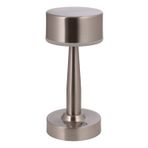 Avonni ML-64005-N Nikel Kaplama Masa Lambası LED Metal Pleksi H: 25 cm, Ø: 11 cm