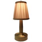 Avonni ML-64008-E Eskitme Kaplama Masa Lambası LED Metal Pleksi H: 25 cm, Ø: 13 cm