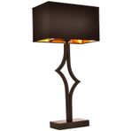 Avonni ML-9148-1BSY Siyah Boya Masa Lambası E27 Metal Kumaş H: 60 cm, WxD: 30x18 cm