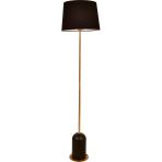 Avonnı Siyah/Eskitme Boya/Kaplama Lambader E27 Ahşap Kumaş Metal 40Cm