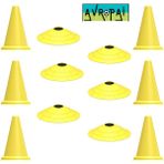 Avropai Futbol Antrenman Seti Huni ve Çanak Seti Antrenman Set Eğitim Seti 17 cm Huni ve Çanak Set 6'lı - Sarı
