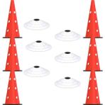 Avropai Futbol Delikli Antrenman Seti Huni ve Çanak Seti Eğitim Seti 42 cm Delikli Huni ve Çanak Set 6'lı - Beyaz - Kırmızı