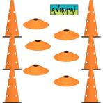 Avropai Futbol Delikli Antrenman Seti Huni ve Çanak Seti Eğitim Seti 42 cm Delikli Huni ve Çanak Set 6'lı - Turuncu