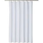 Avrupa Beyaz Duş Perdesi Katı Renk Polyester Kumaş Kalın Su Geçirmez Perdeler Kalıp Basit Banyo Seti Bölme Perdesi (180 * 180 Cm) (Yurt Dışından)