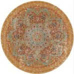 Avrupa Etnik Pamuk Yuvarlak Alan Halı Oturma Odası/Yatak Odası/Çalışma/Sehpa için 100 CM Çap