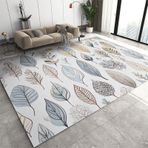 Avrupa Pastoral Çiçek Suluboya Bitkiler ve Yapraklar Halı Yumuşak Peluş Halı Kaymaz Paspaslar Yatak Odası Yemek Odası Dinlenme Salonu için 150 x 180 cm