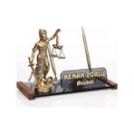 Avukat Masaüstü İsimlik Themis Heykel Ofis Masa İsimliği