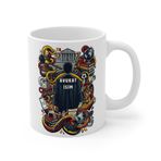 Avukat Meslek Taraftar Temalı Avukat Kupa Bardak | Taraftar Meslek Temalı Kupa Bardak | Hediye Mug (Galatasaray Temal, Beyaz)