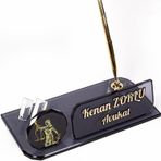 Avukata Hediye Kristal İsimlik Themis Adalet Logolu Masa İsimliği