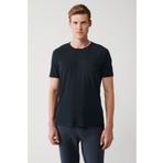 Avva A31Y1195 Antrasit Soft Touch Bisiklet Yaka Baskılı Erkek T-Shirt