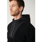 Avva A32Y1392 Siyah Erkek Kapüşonlu Polar Sweatshirt