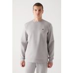 Avva B001100 Gri Kumaş Özellikli Erkek Sweatshirt