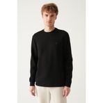 Avva B001100 Siyah Kumaş Özellikli Erkek Sweatshirt