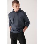 Avva B001101 Antrasit Kumaş Özellikli Erkek Sweatshirt