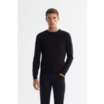 Avva B005132 Siyah Regular Fit Viskon Bisiklet Yaka Erkek Triko Kazak