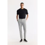 Avva Erkek Açık Gri Beli Lastikli Bi-Stretch Teknik Kumaş Slim Fit Pantolon A51Y3077 - 33