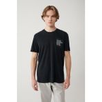Avva Erkek Antrasit Bisiklet Yaka Baskılı Soft Touch Regular Fit T-Shirt A41Y1136 - M