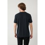 Avva Erkek Antrasit Bisiklet Yaka Bi-Stretch Soft Touch Basic Regular Fit T-Shirt B001031 - XS