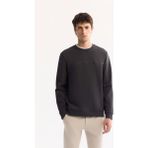 AVVA Erkek Antrasit Bisiklet Yaka Pamuklu Bi-Stretch Baskılı Regular Fit Sweatshirt A52Y1325 - 2XL