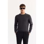 Avva Erkek Antrasit Bisiklet Yaka Rayon Tüylenmeyen Dokulu Triko Regular Fit Kazak A52Y5016 - XL