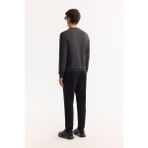 Avva Erkek Antrasit Bisiklet Yaka Rayon Tüylenmeyen Dokulu Triko Regular Fit Kazak A52Y5016 - XS