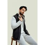 AVVA Erkek Antrasit Dik Yaka Kapüşonlu Fermuarlı Su itici Bi-Stretch Comfort Fit YelekA41Y6535 - 2XL