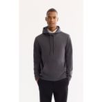 AVVA Erkek Antrasit Kapüşonlu Pamuklu Bi-Stretch Regular Fit Sweatshirt A52Y1201 - XL