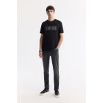 Avva Erkek Antrasit Taş Yıkamalı Pamuklu Elastan Berlin Slim Fit Jean Pantolon A51Y3513 - 33