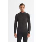 Avva Erkek Antrasit Yarım Balıkçı Yaka Tüylenmeyen Triko Regular Fit Kazak E005001 - XL