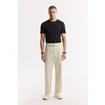 Avva Erkek Baggy Fit Bej Klasik Bel Pamuklu Pantolon A51Y3027