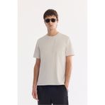 Avva Erkek Bej Bisiklet Yaka Kırışmaz Hızlı Kuruyan Teknik Kumaş Regular Fit T-Shirt A61Y1099
