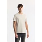 Avva Erkek Bej Bisiklet Yaka Soft Touch Basic Regular Fit T-Shirt B001171 - XS
