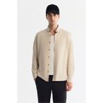 Avva Erkek Bej Düğmeli Yaka Pamuklu Soft Touch Regular Fit Gömlek B002036