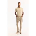 Avva Erkek Bej Klasik Bel Pamuklu Parça Boya Yıkamalı Roma Crop Slim Fit Jean Pantolon A52Y3552 - 33