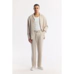 Avva Erkek Bej Klasik Bel Toka Detaylı Soft Touch Baggy Fit Pantolon A51Y3033 - 34