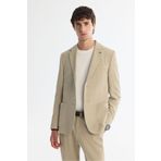 Avva Erkek Bej Mono Yaka Bi-Stretch Blazer Comfort Slim Fit Ceket A42Y4011
