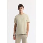 Avva Erkek Bej Regular Fit Bisiklet Yaka Baskılı Bi Stretch İnterlok T-Shirt A51Y1131 - XL