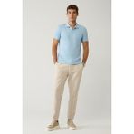 AVVA Erkek Bej Relaxed Fit Beli Bağcıklı Keten Karışımlı Chino Pantolon B003036 - Bej - Bej