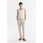 Avva Erkek Bej Relaxed Fit Beli Bağcıklı Keten Karışımlı Chino Pantolon B003036