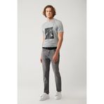 Avva Erkek Berlin Slim Fit Gri Eskitme Yıkamalı Esnek Jean Pantolon B003508