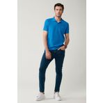 Avva Erkek Berlin Slim Fit Mavi Taş Yıkamalı Esnek Jean Pantolon B003526
