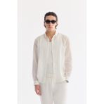 AVVA Erkek Beyaz Alttan Britli Pamuklu Soft Touch Comfort Fit Gömlek A61Y2134 - 2XL