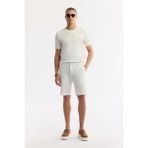 Avva Erkek Beyaz Beli Lastikli %100 Keten Relaxed Fit Şort B003732 - 31