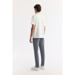 Avva Erkek Beyaz Bisiklet Yaka Baskılı Bi-Stretch İnterlok Regular Fit T-Shirt A51Y1132 - 2XL