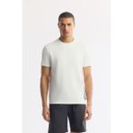 Avva Erkek Beyaz Bisiklet Yaka Baskılı Bi-Stretch İnterlok Regular Fit T-Shirt A51Y1136 - 2XL