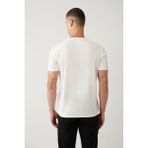 Avva Erkek Beyaz Bisiklet Yaka Bi-Stretch Soft Touch Basic Regular Fit T-Shirt B001031 - XXL