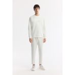 AVVA Erkek Beyaz Carrot Fit Klasik Bel Pamuklu Jersey Pantolon A51y3013 - 33